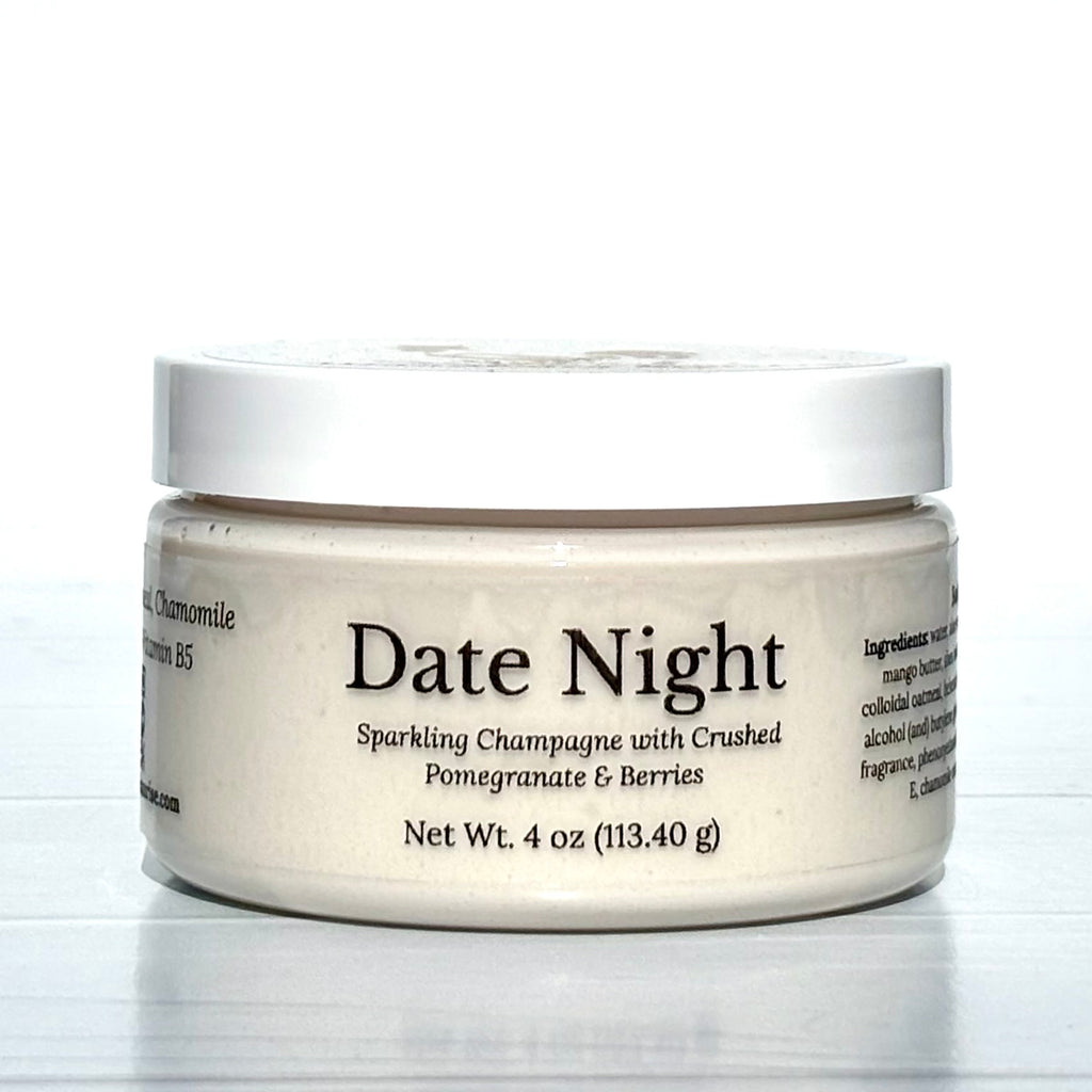 Jar of Date Night Body Cream in a white background 