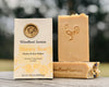 Honey Bee Soap showing bar of soap and box packaging. 